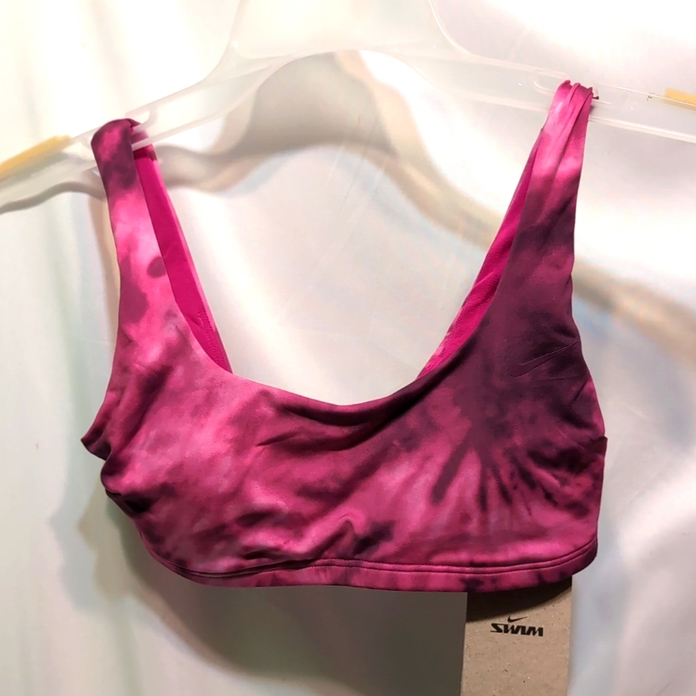 Nike Swim Pink Prime Swim Top Removable Padding Size X-small NWT